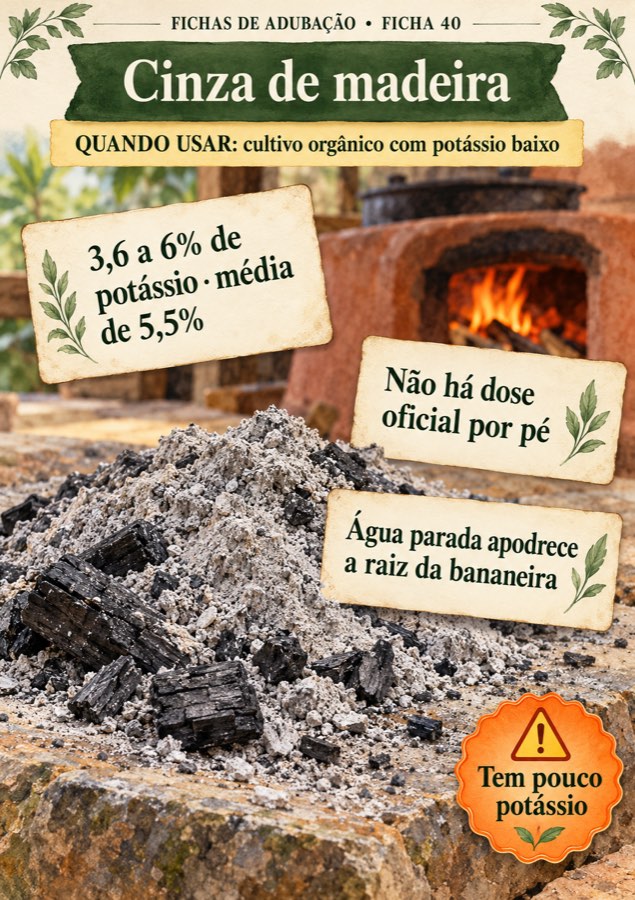 Ficha 40: Cinza de madeira
